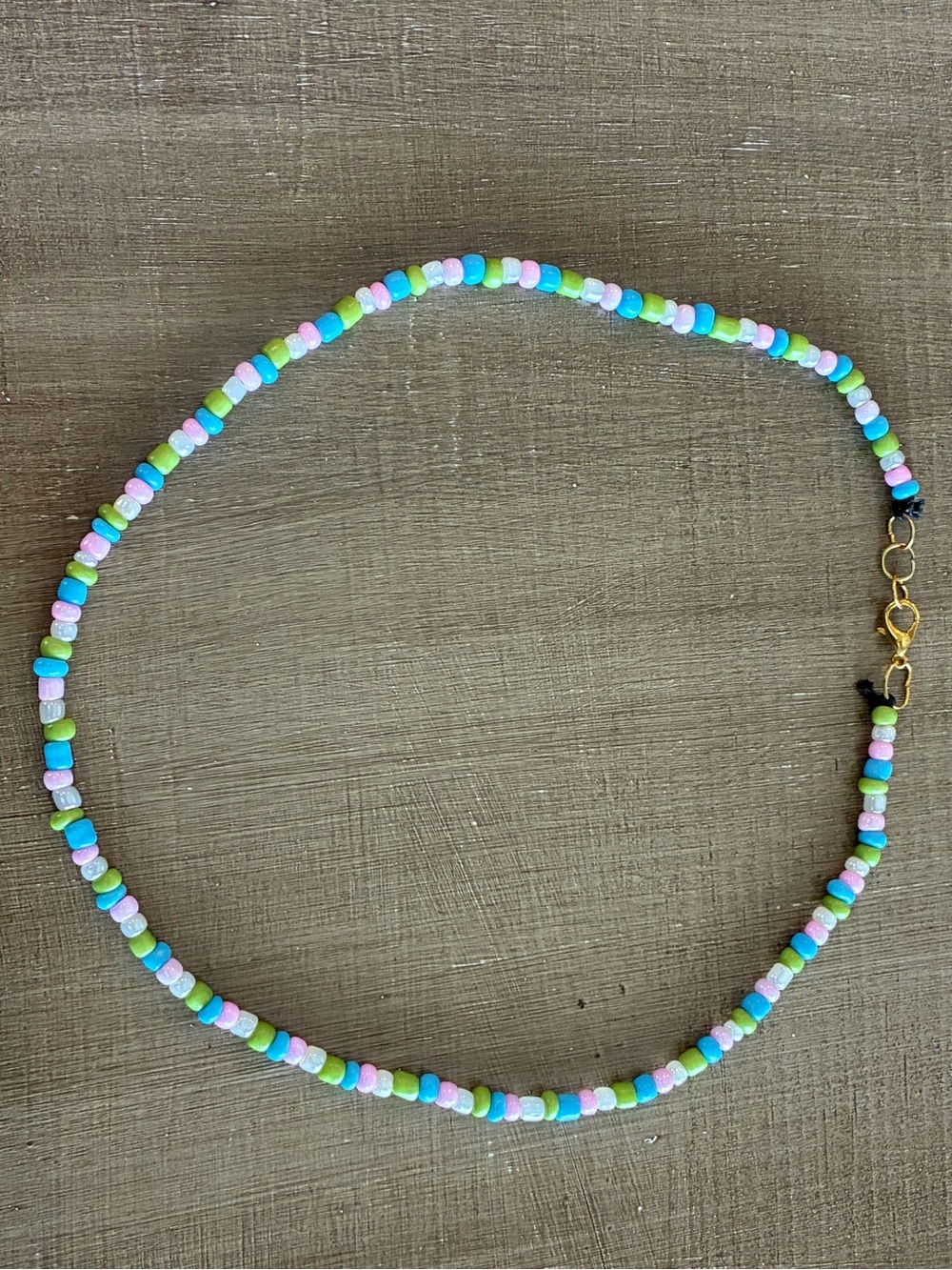 Handmade Pastel Beaded Necklace multicolor